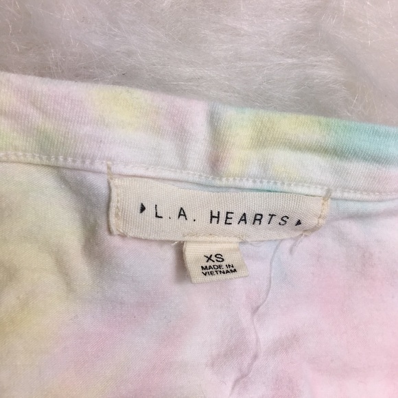 LA hearts tie dye ying yang halter crop top - Picture 4 of 7